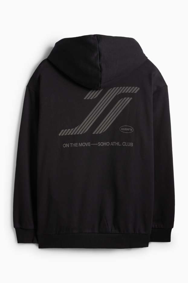 Hommes - Sweat à capuche - noir