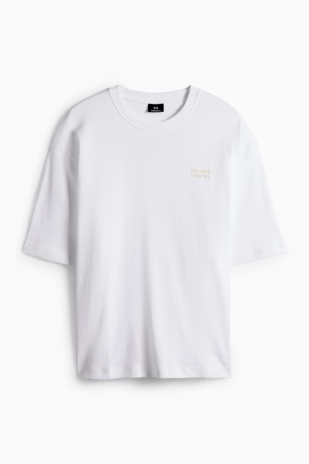 Home - Samarreta de màniga curta - oversized - blanc