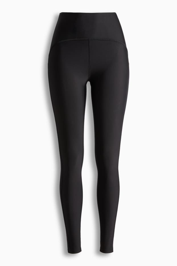Damen - Sport-Leggings - 4 Way Stretch - schwarz