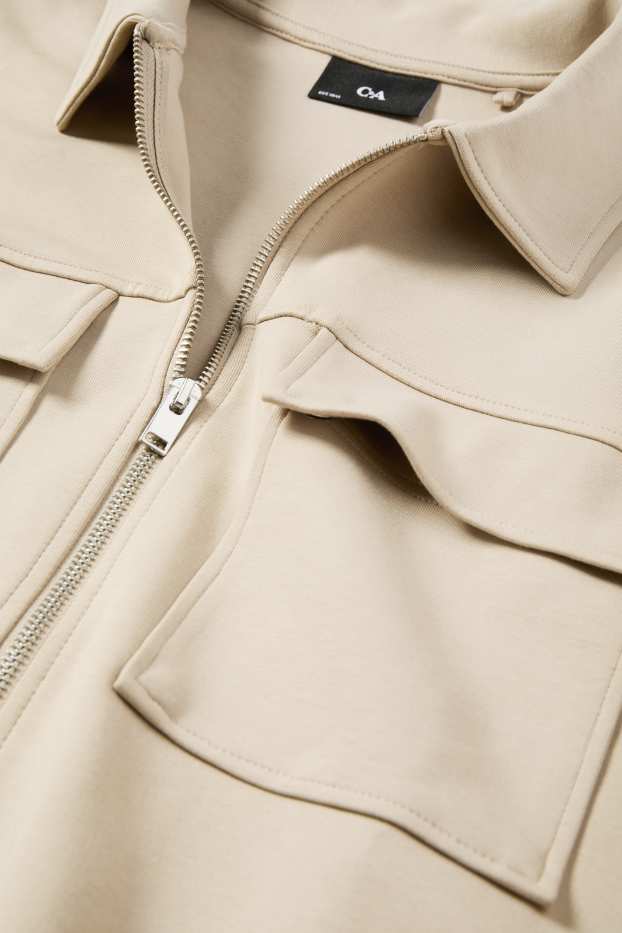 Men - Zip-through sweatshirt - beige