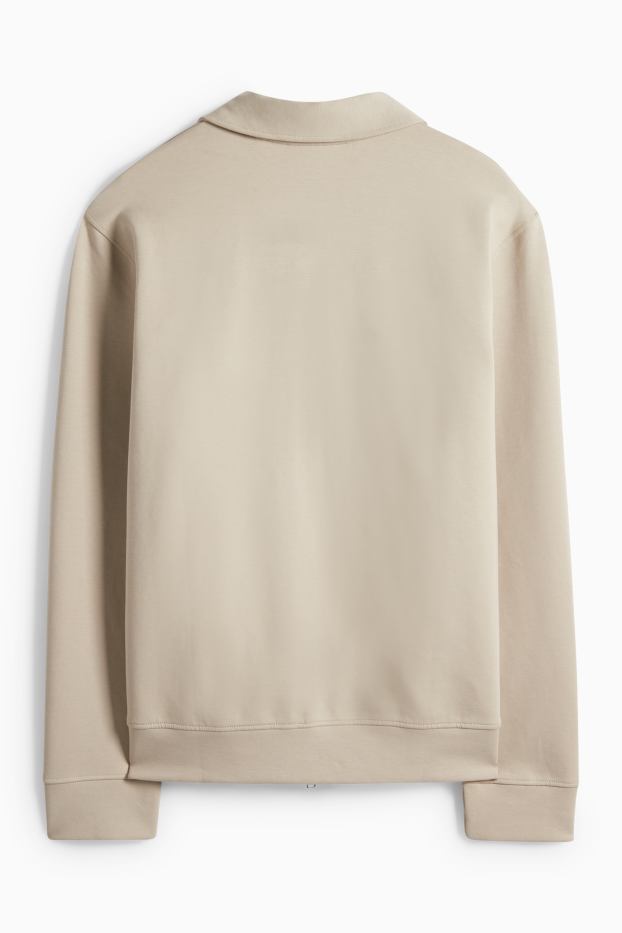 Men - Zip-through sweatshirt - beige