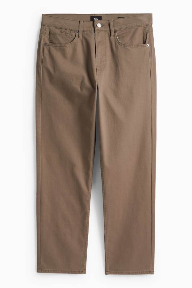 Hommes - Pantalon - regular fit - marron