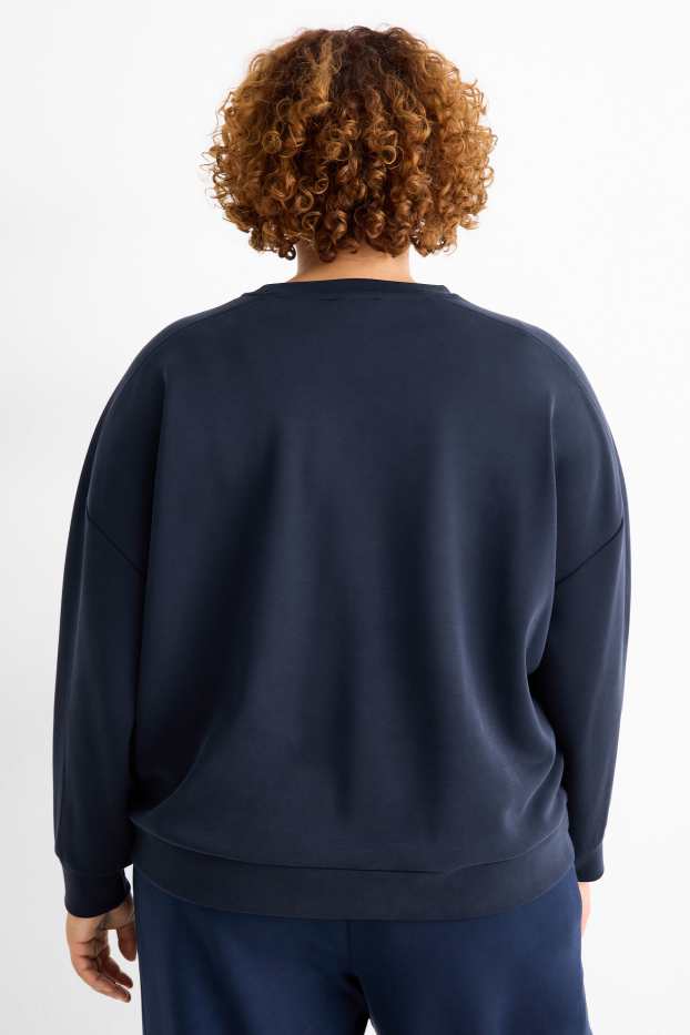 Femei - Bluză de molton - albastru închis