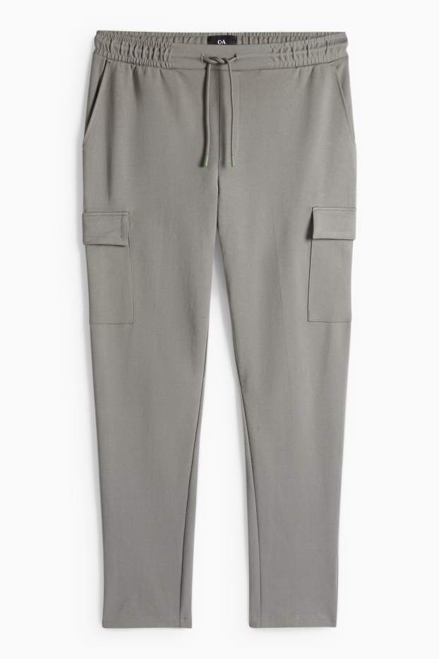 Hommes - Pantalon de jogging cargo - vert