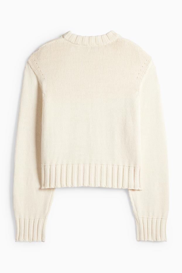 Dámské - Svetr - krémově bílá