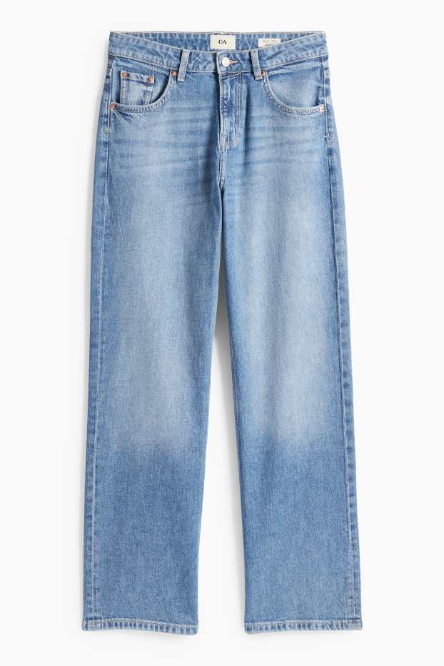 Dámské - Baggy jeans - mid waist - džíny - světle modré