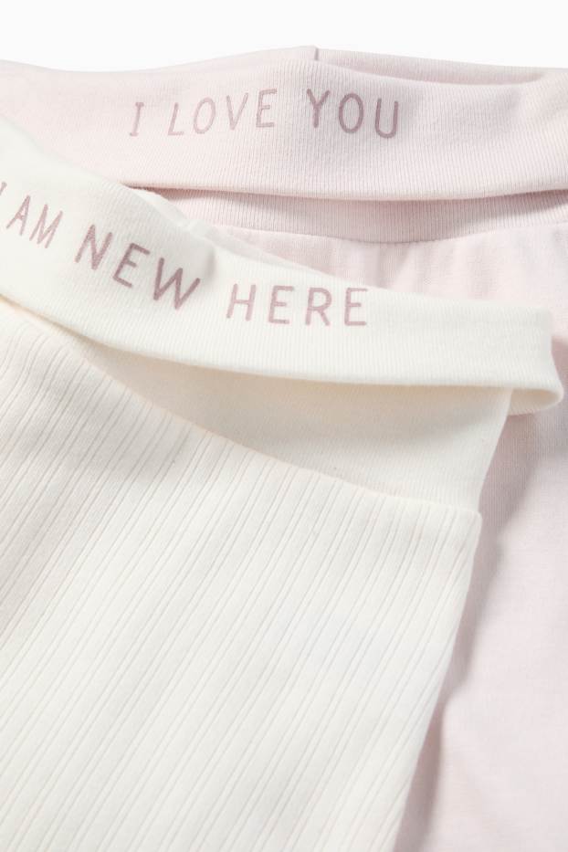 Baby Mädchen - Multipack 2er - Häschen - Baby-Pyjamahose - cremeweiss