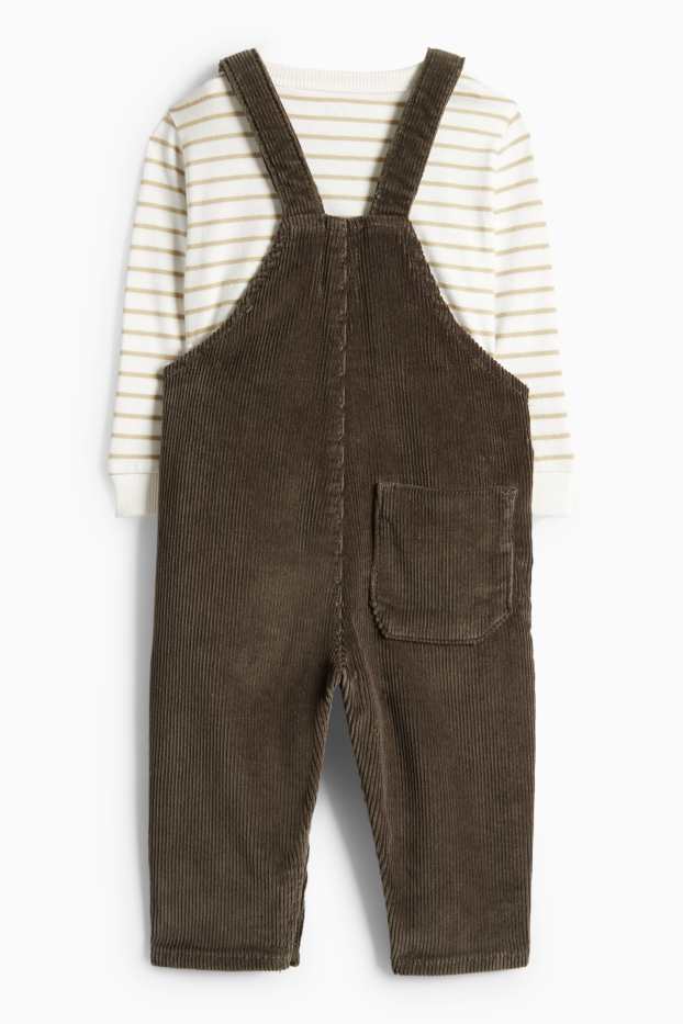 Bébés garçons - Tenue bébé - 2 pièces - vert foncé / blanc