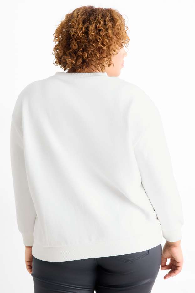 Dames - Sweatshirt voor de kerst - De Grinch - wit