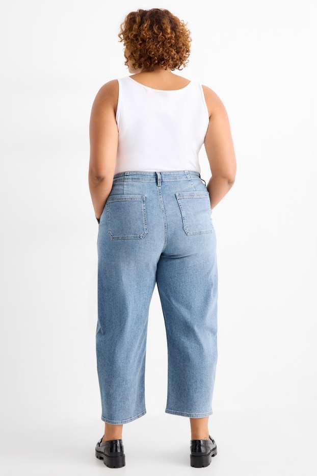 Femmes - Balloon jean - high waist - jean bleu