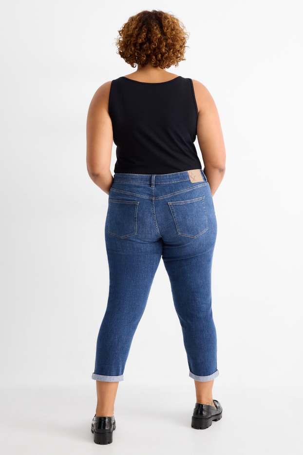 Damen - Boyfriend Jeans - Mid Waist - jeansblau