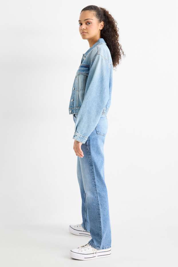 Dámské - Straight jeans - low waist - džíny - světle modré