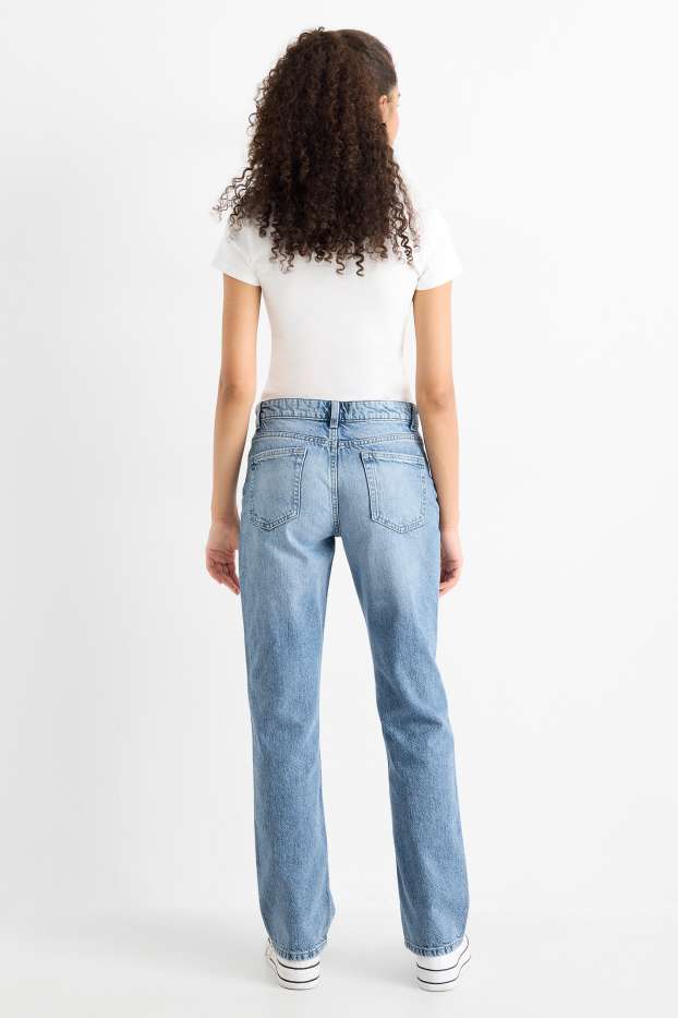 Dámské - Straight jeans - low waist - džíny - světle modré