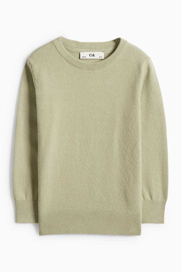 Děti - chlapci - Svetr - strukturovaný - světle zelená