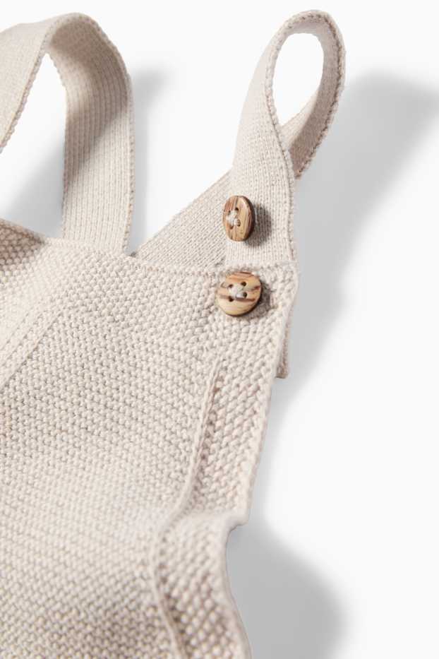 Unisex - Kalhoty pro novorozence - světle béžová