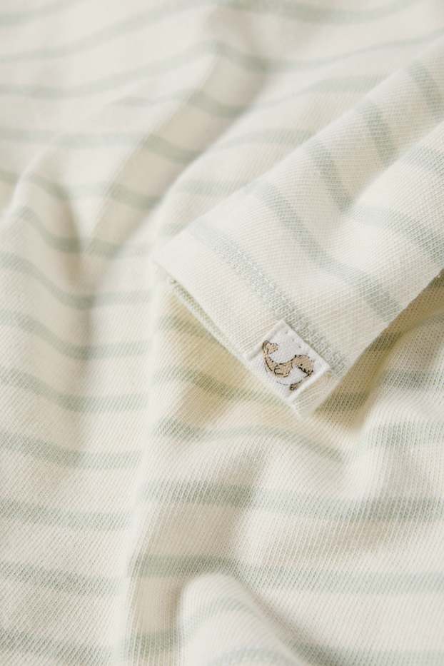 Unisex - Robbe - Baby-Langarmshirt - gestreift - cremeweiß