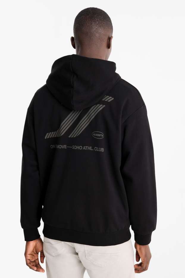 Hommes - Sweat à capuche - noir