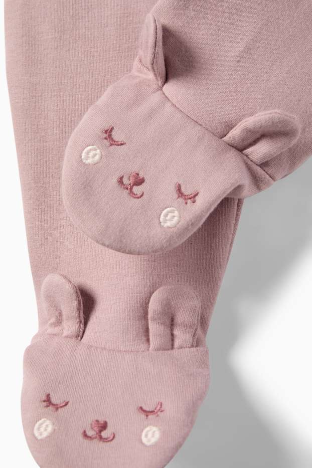 Baby Mädchen - Häschen - Erstlingsoutfit - 2 teilig - cremeweiß