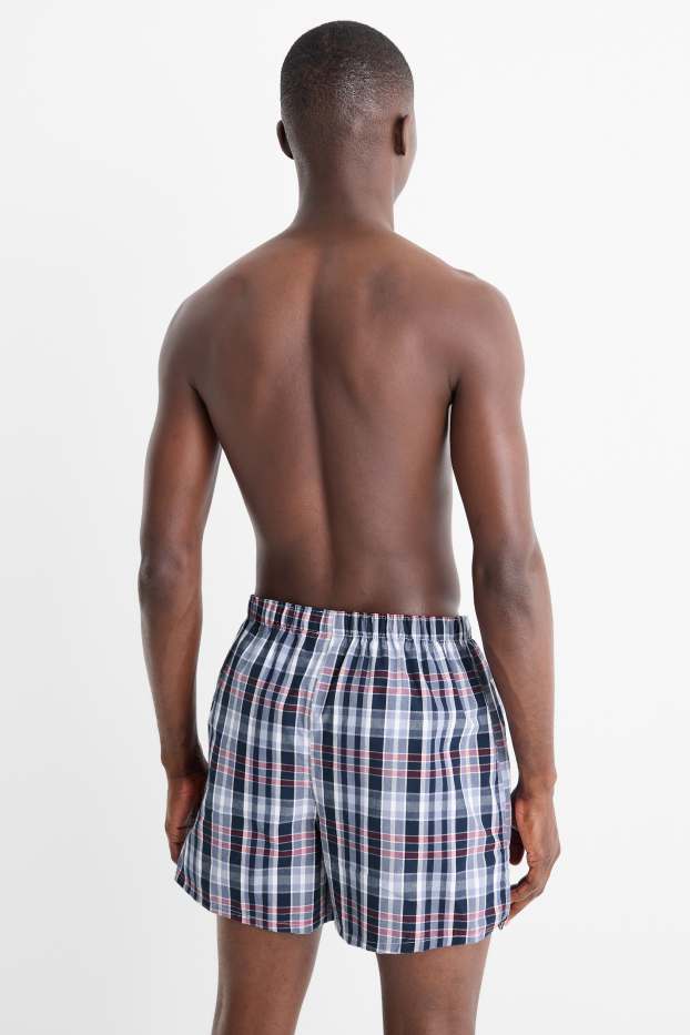 Herren - Multipack 2er - Boxershorts - gewebt - dunkelblau