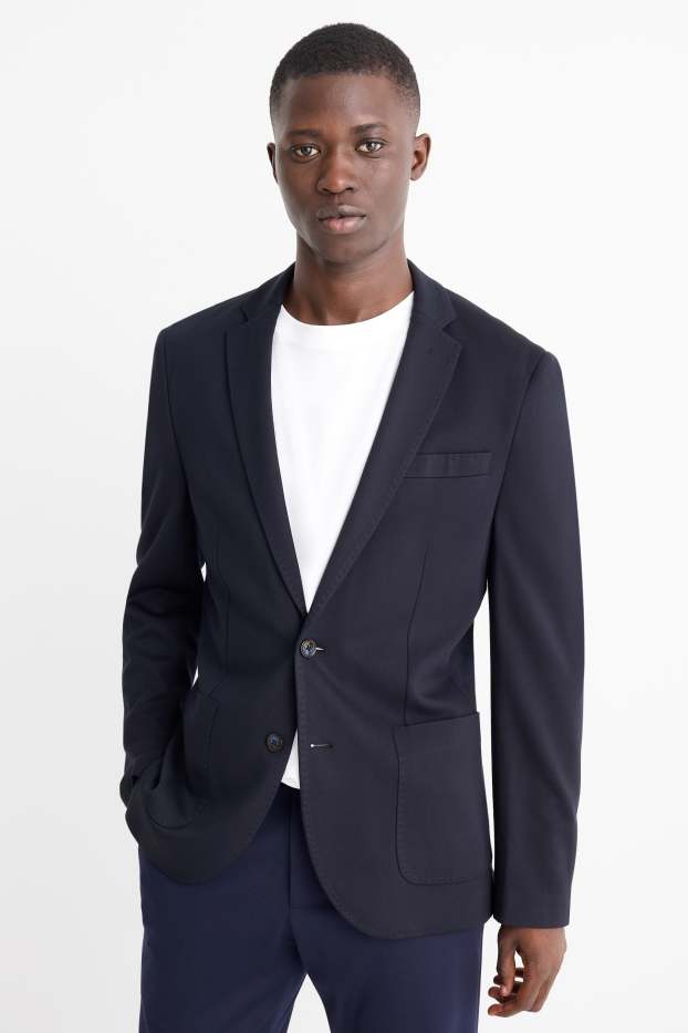 Herren - Baukasten-Sakko - Slim Fit - Stretch - dunkelblau