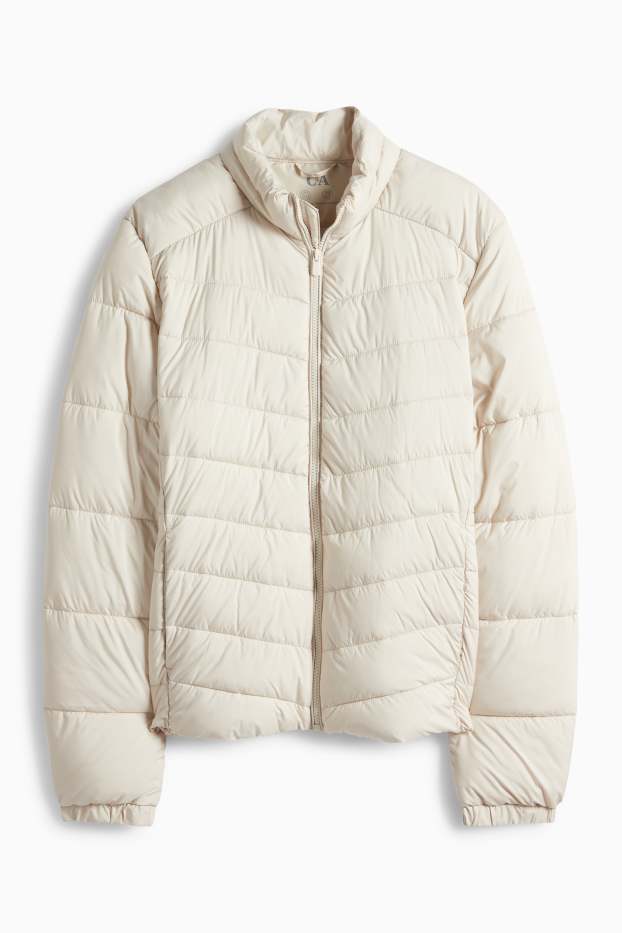 Pánské - Prošívaná bunda - světle béžová