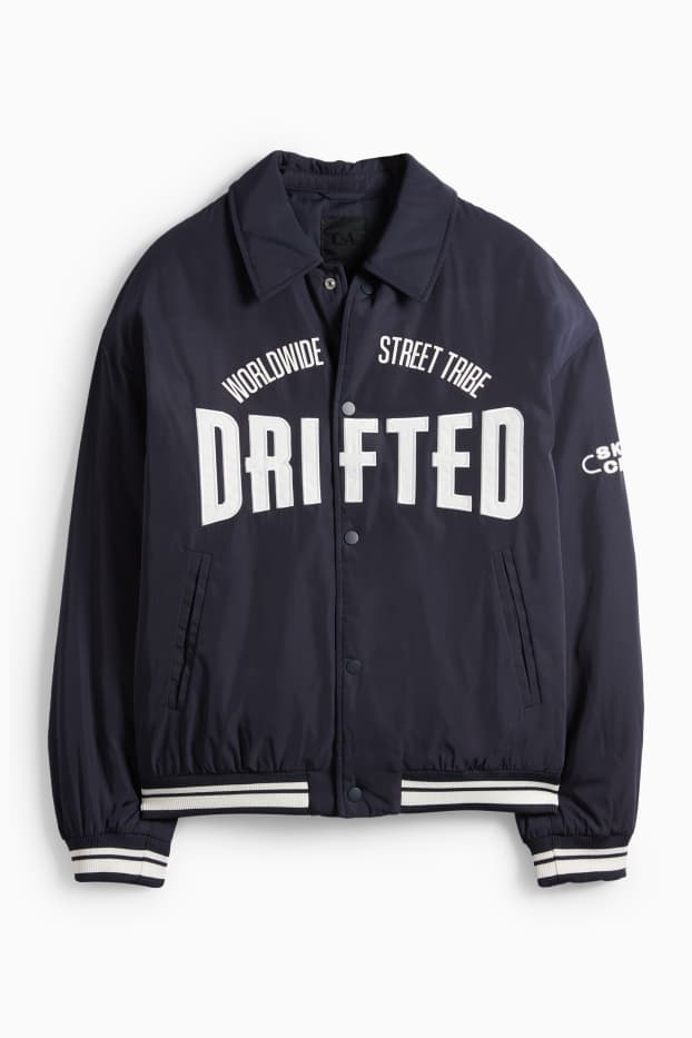 Pánské - Bunda - s výplní - tmavomodrá