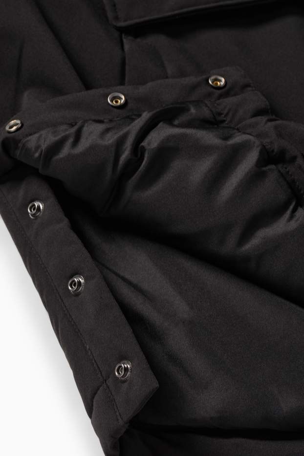 Men - Jacket with hood - lined - black