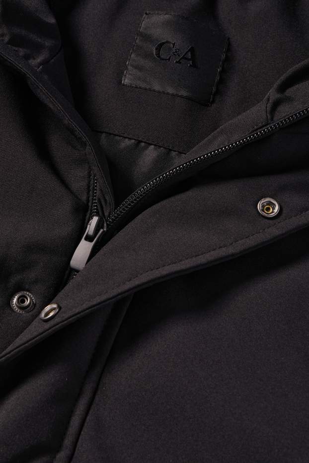 Men - Jacket with hood - lined - black