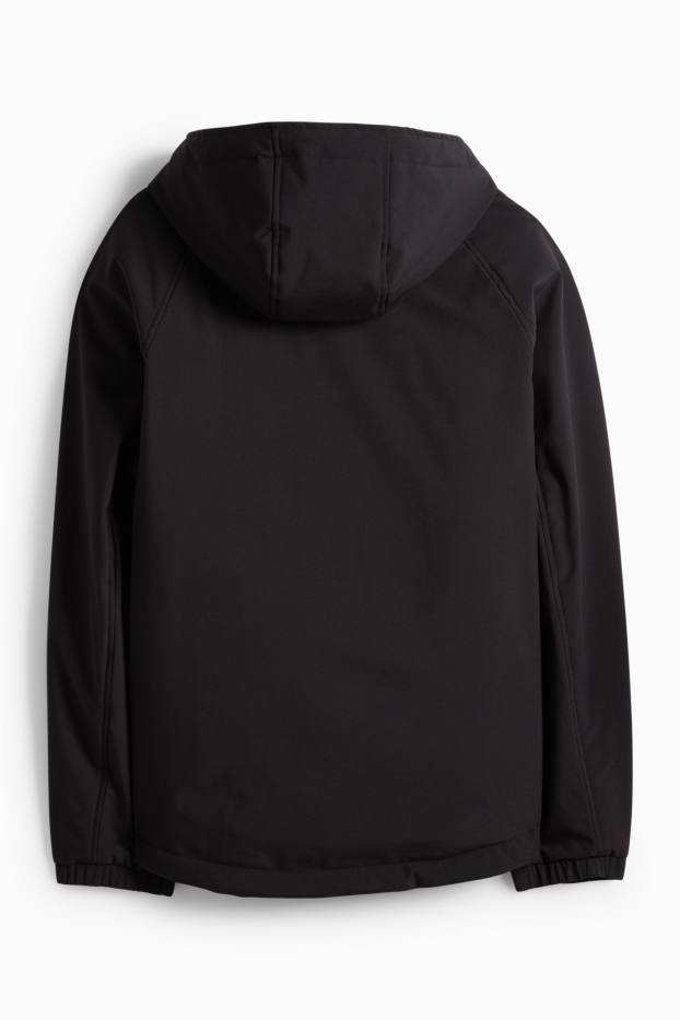 Men - Jacket with hood - lined - black