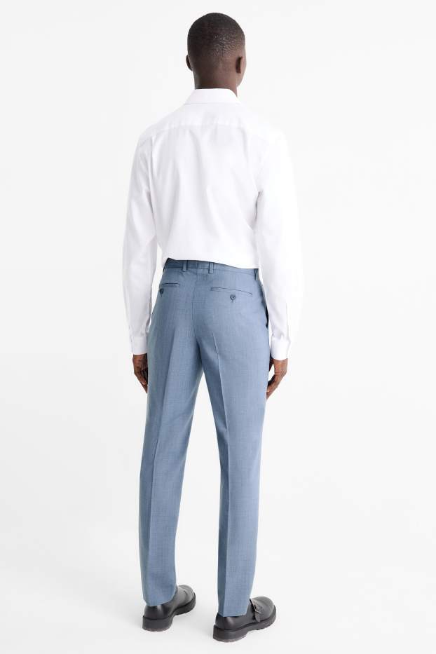 Uomo - Pantaloni di lana coordinabili - regular fit - blu