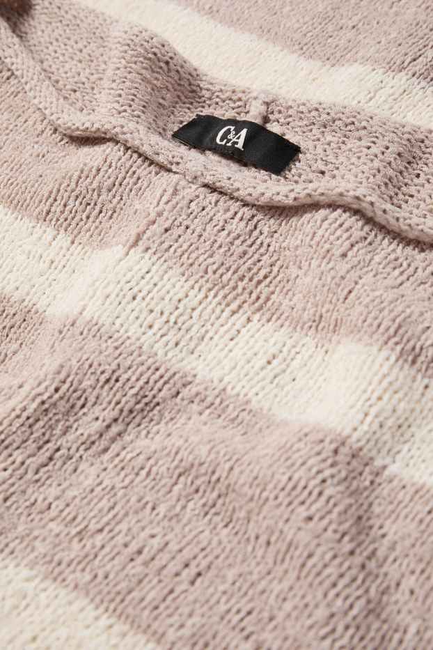 Femmes - Pull - à rayures - beige