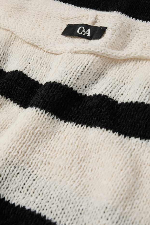 Dámské - Svetr - pruhovaný - světle béžová