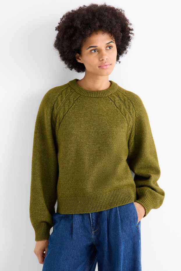 Dames - Trui - donkergroen