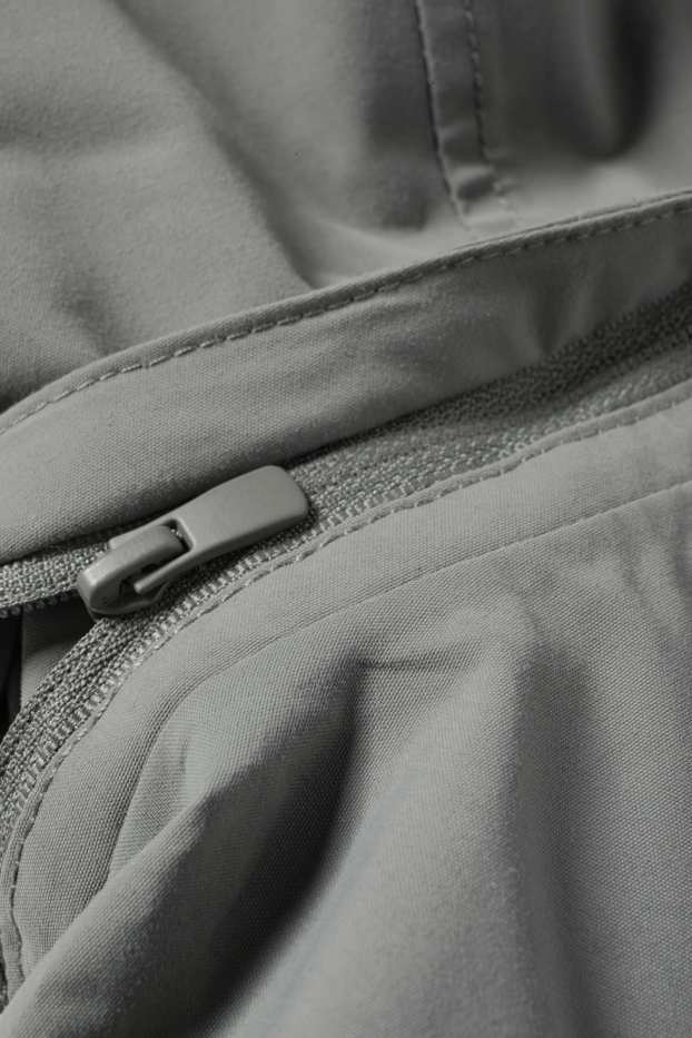 Herren - Regenjacke mit Kapuze - gefüttert - wasserdicht - grün