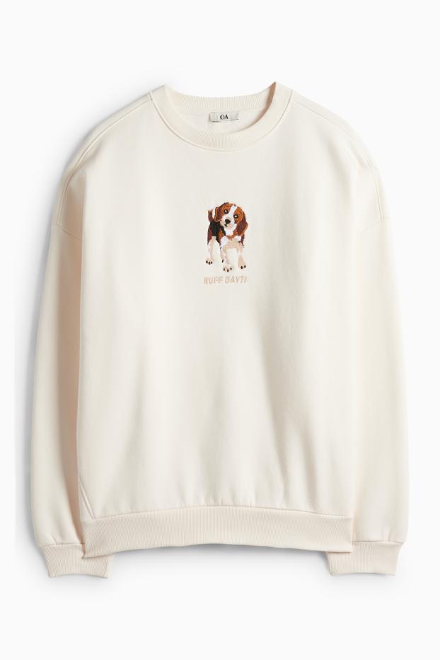 Dámské - Mikina - krémově bílá