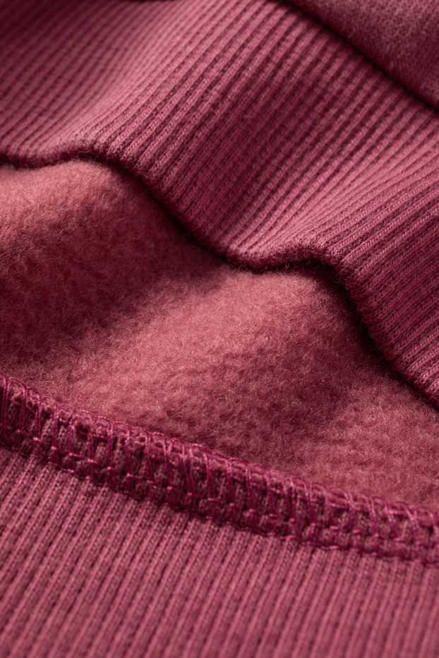 Děti - dívky - Kůň - mikina - s lesklou aplikací - tmavě růžová