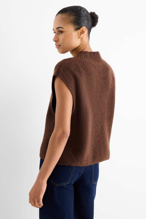 Dona - Jersei sense mànigues - marró