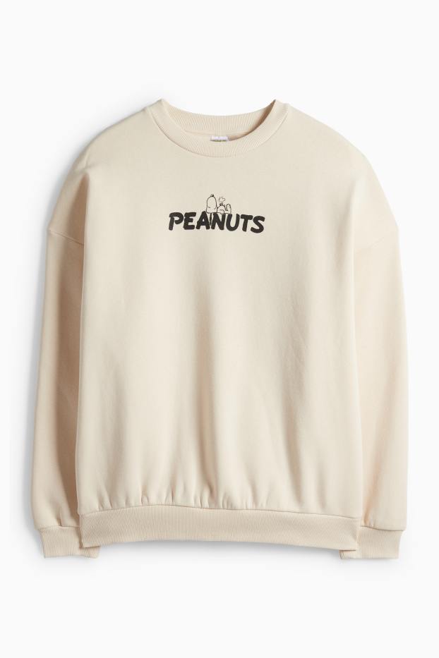 Dames - Sweatshirt - Peanuts - licht beige