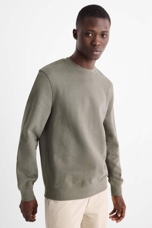 Hommes - Sweat - finition texturée - vert