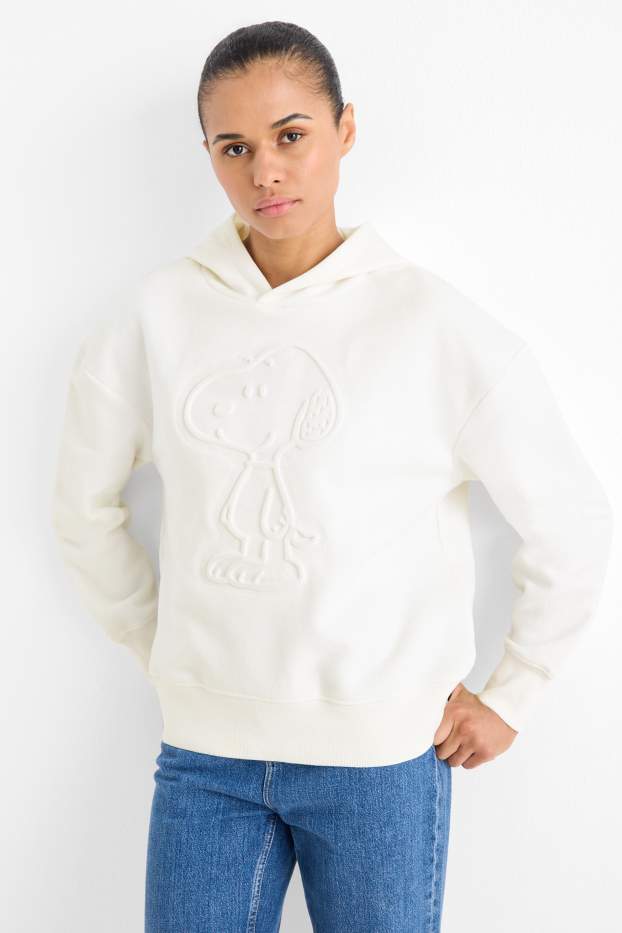 Donna - Felpa con cappuccio - Snoopy - bianco