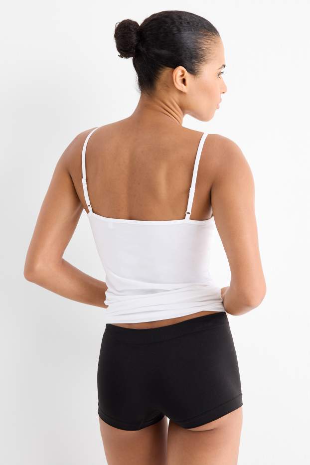 Femei - Multipack 3 perechi - chiloți hipster - fără cusături - negru