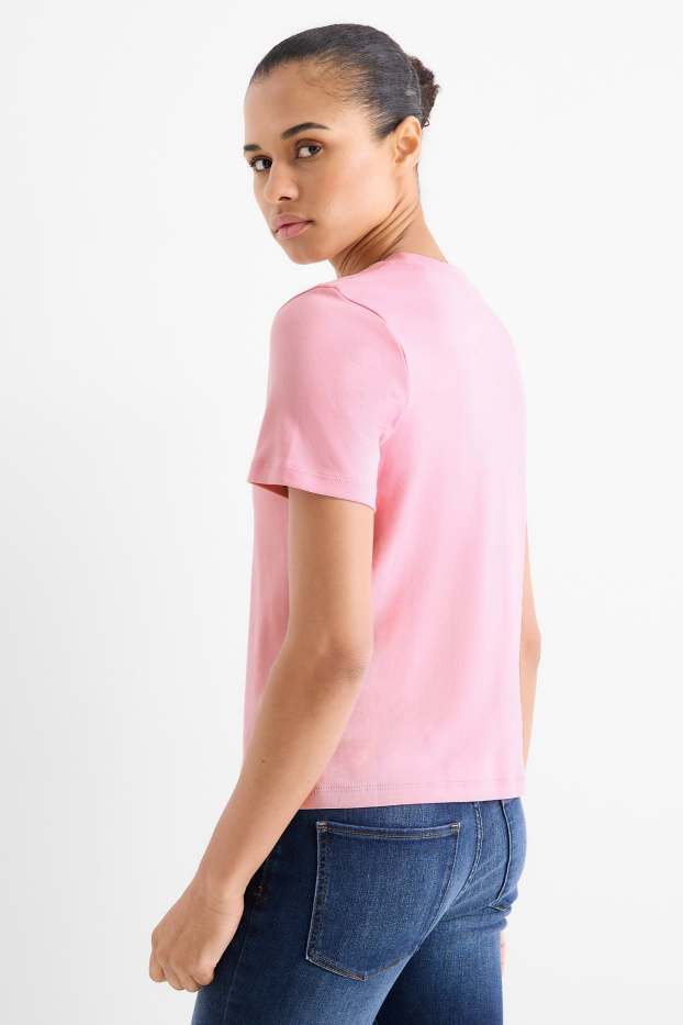 Women - T-shirt - slim fit - pink