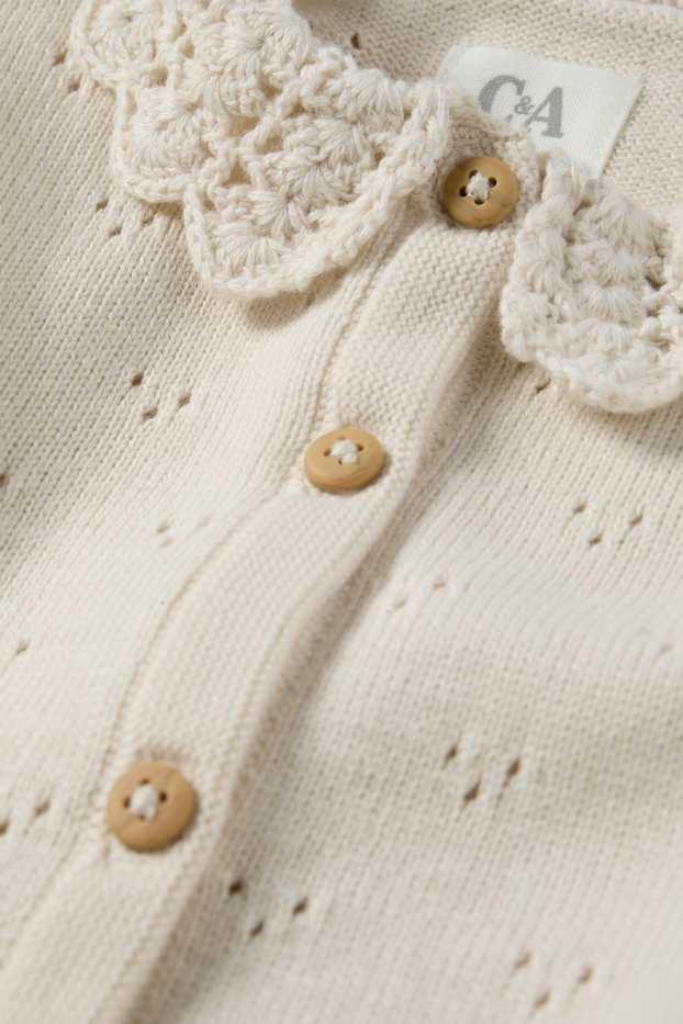 Baby Mädchen - Baby-Crochet-Jumpsuit - hellbeige