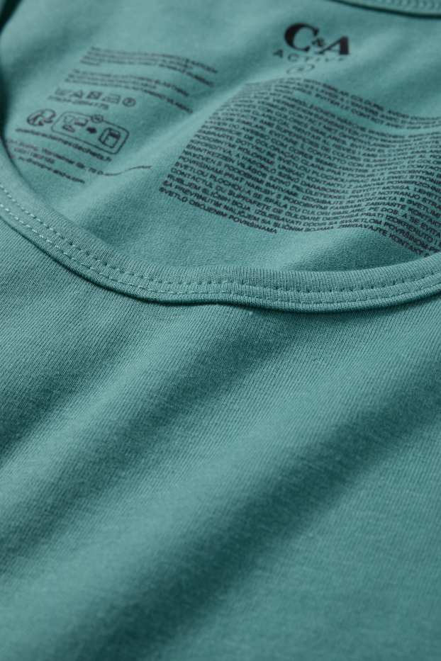 Femei - Top crop basic - verde deschis