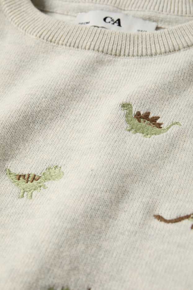 Children Boys - Dino - jumper - light beige