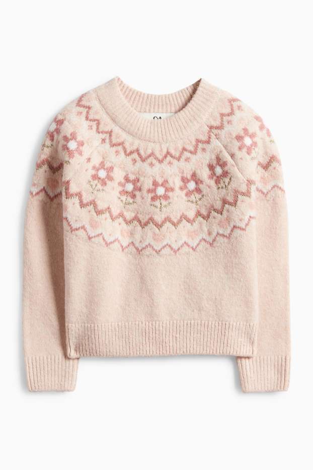Children Girls - Jumper - rose