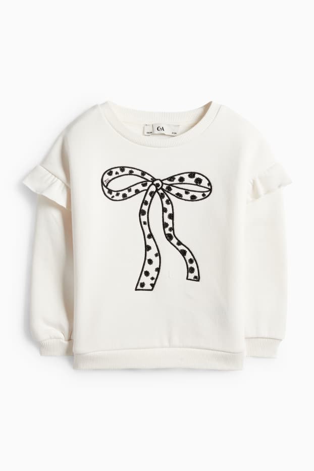 Děti - dívky - Mikina - krémově bílá