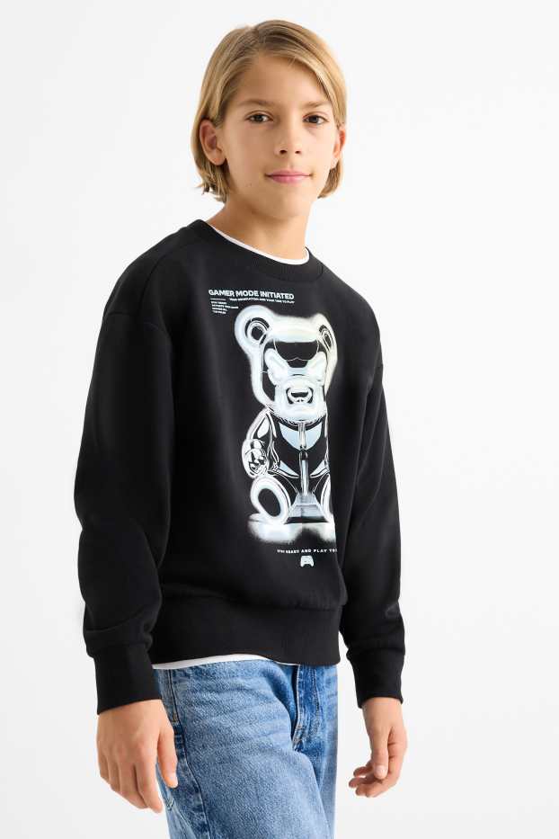 Kinderen: jongens - Gaming - sweatshirt - zwart