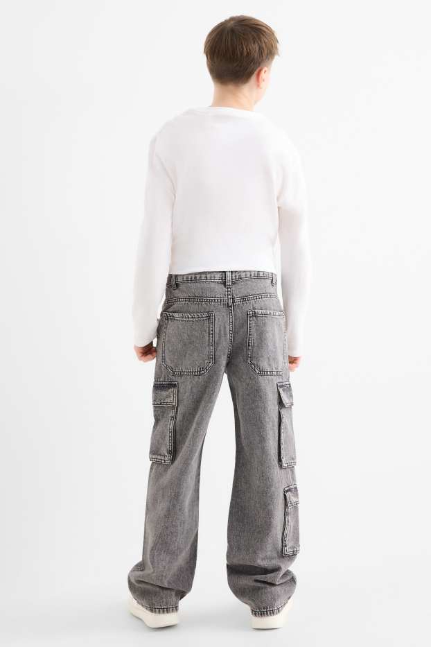 Bambini - Jeans cargo - jeans grigio