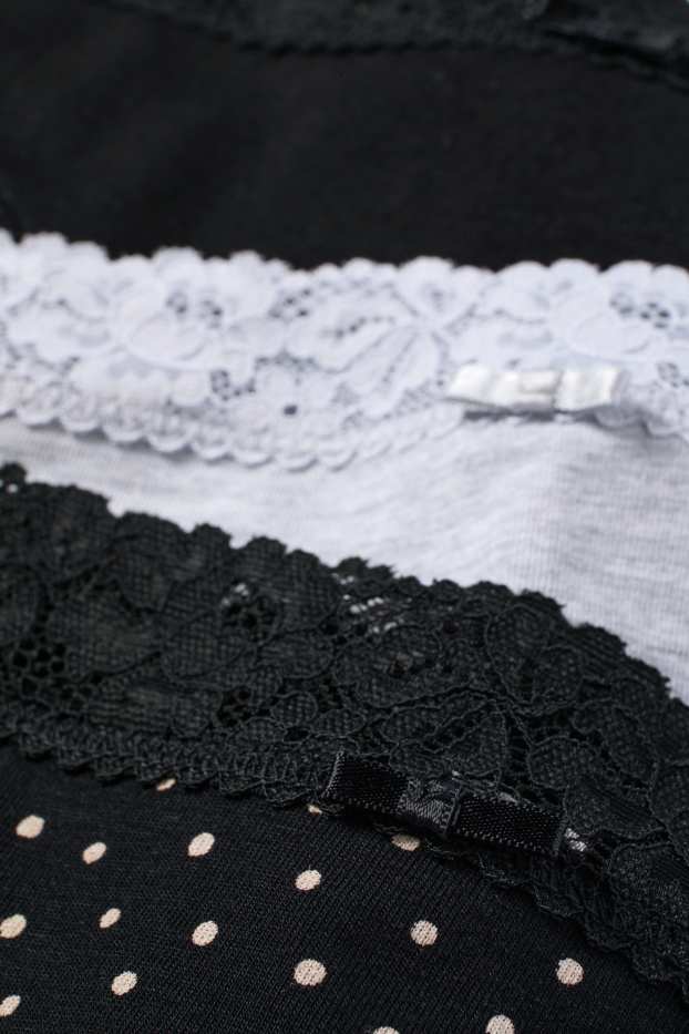 Dámské - Multipack 3 ks - kalhotky - černá